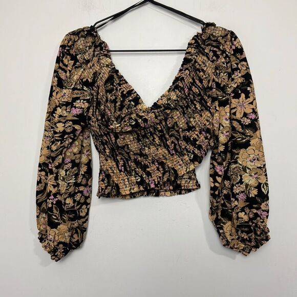 Free People East to West Smocked Top M - Picture 4 of 7